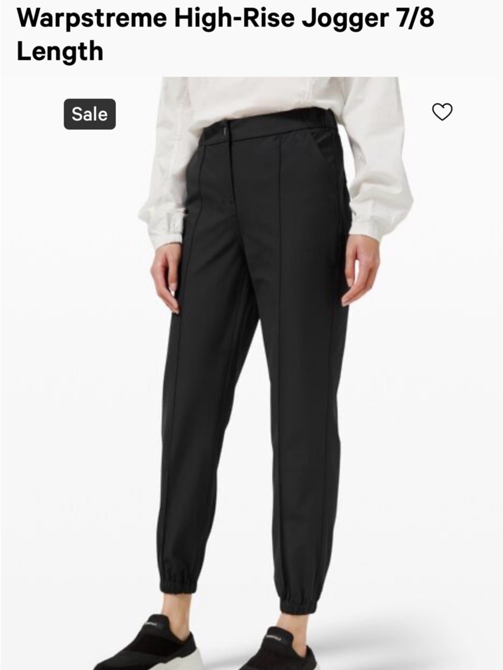 Lululemon Warpstreme High-Rise Jogger Pants in Black